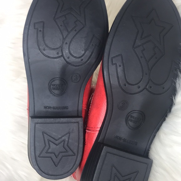 Wonder Nation Red Cowboy Boot Slip On zip ups Size3 Faux  Leather - Picture 13 of 13